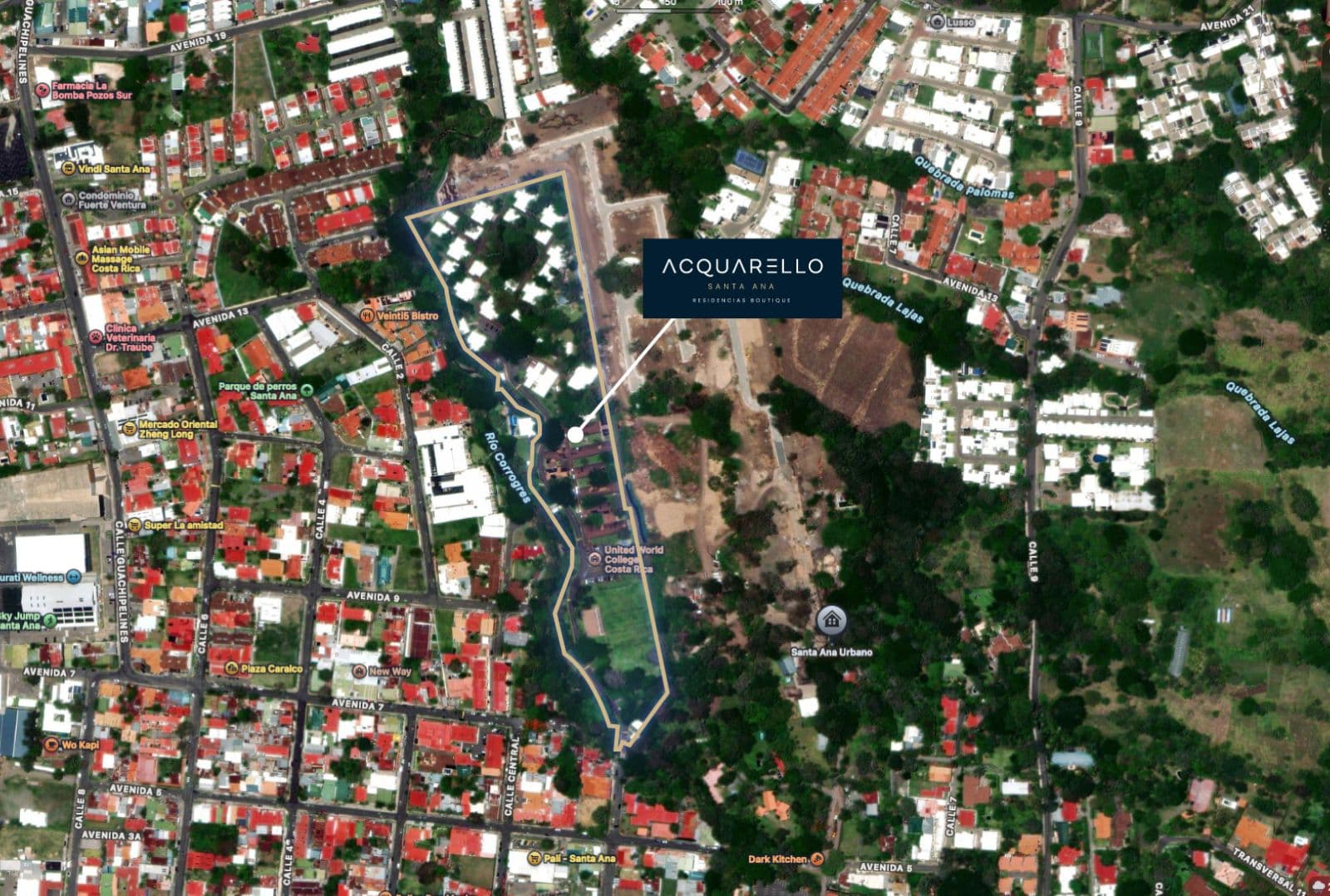 Vista aérea Acquarello Santa Ana